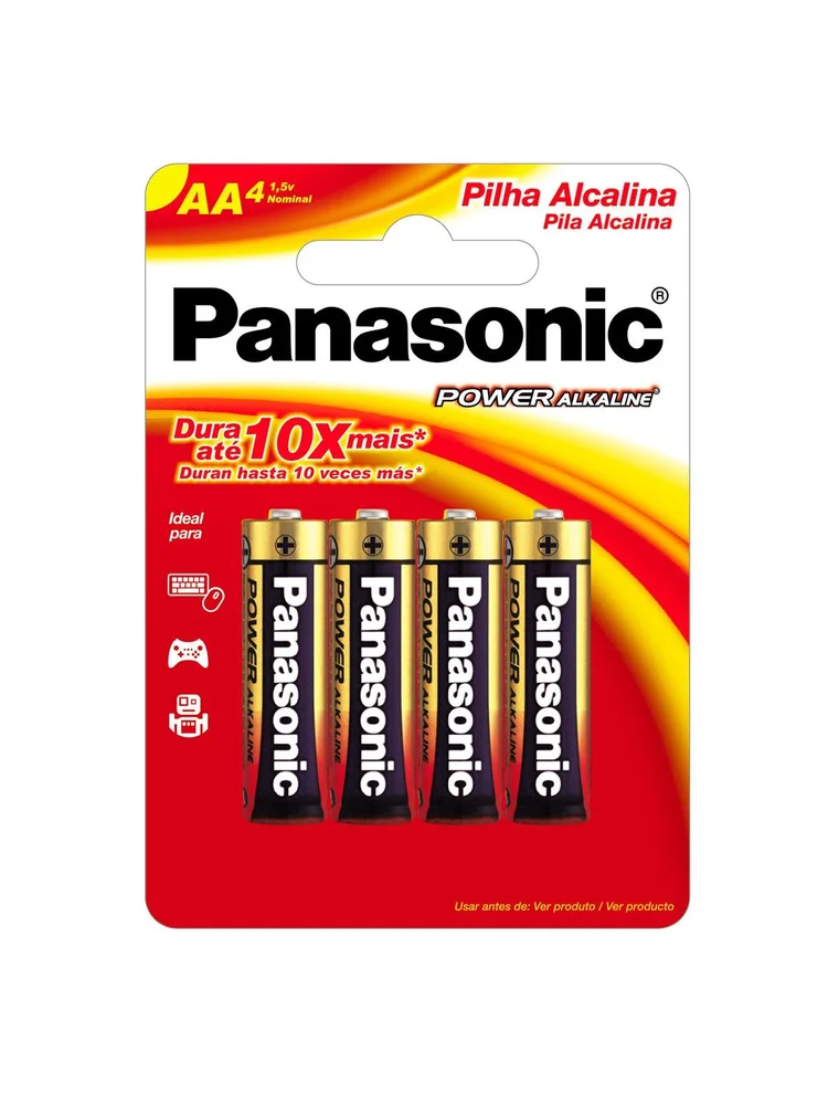 Imagem 2 de 5 do produto Pilha Panasonic Alcalina AA 1.5v 4 Unidades