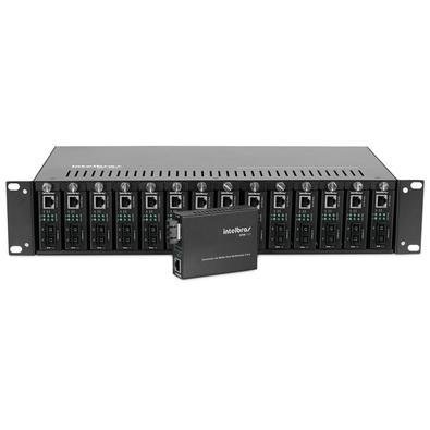 Chassi Rack 19 Para Conversores De Mídia Intelbras Kx 1400 R
