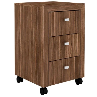Gaveteiro Com 3 Gavetas Me4108 – Tecno Mobili - Nogal.