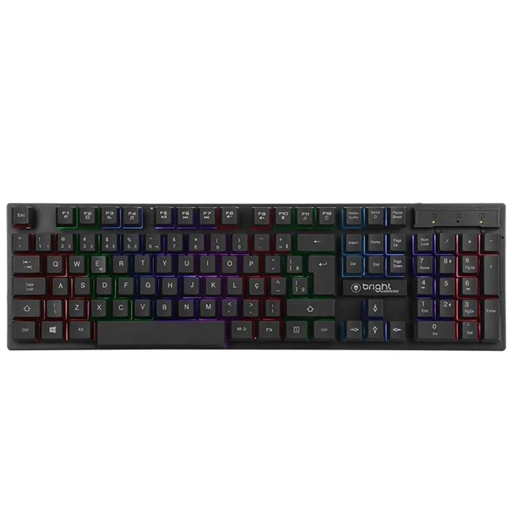Imagem 5 de 5 do produto Kit Gamer Bright 0543 Com Mouse, 2400 DPI + Teclado LED + Headset