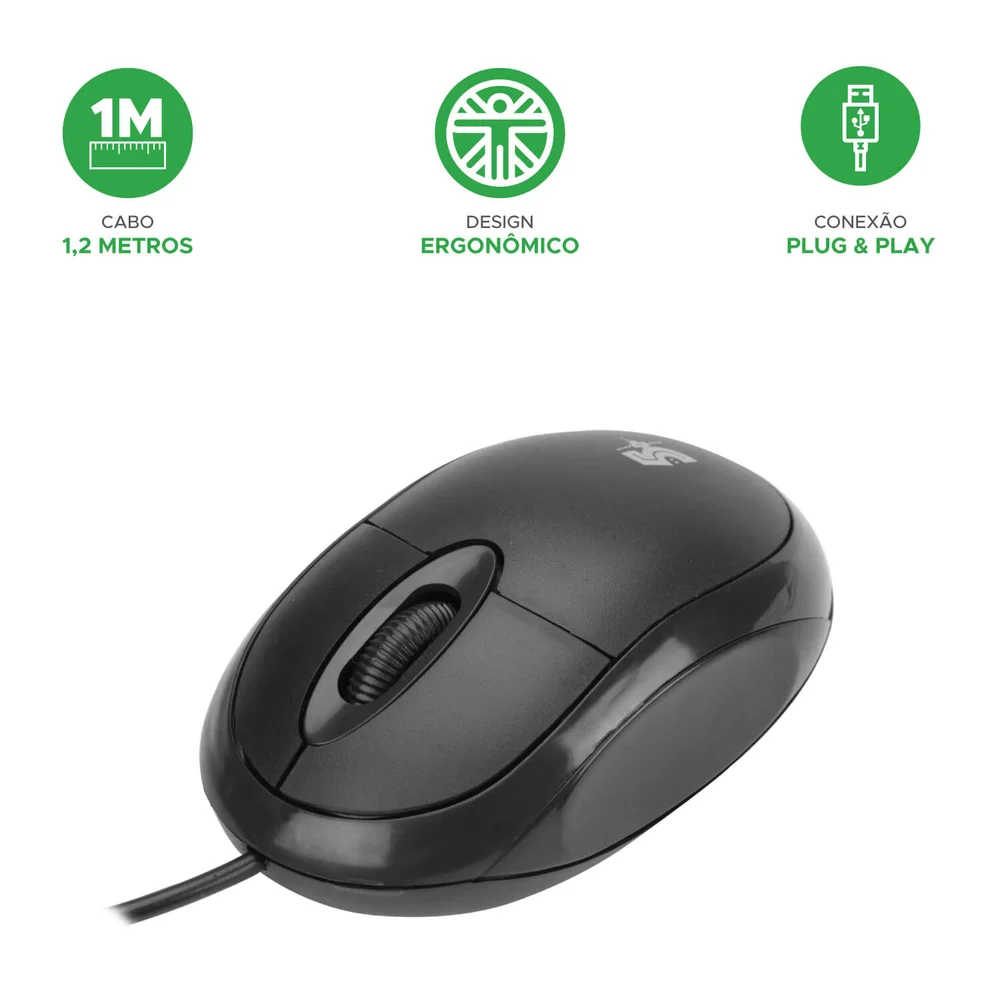 Imagem 3 de 5 do produto Kit Teclado + Mouse Office Santana Centro, USB, Abnt2