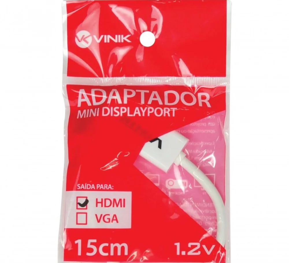 Imagem 5 de 5 do produto Adaptador HDMI, Fêmea Para Displayport, Macho Box, Vinik AHFDM