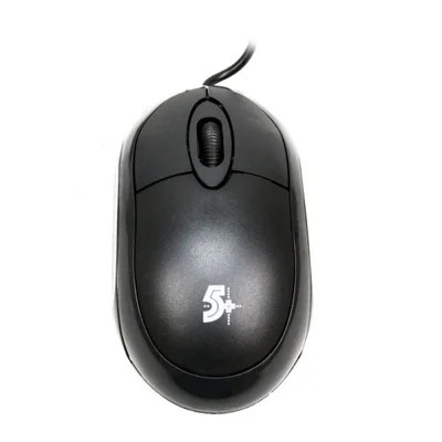 Mouse Usb 5+ 1000 Dpi, Preto, Office, Box - 015-0043