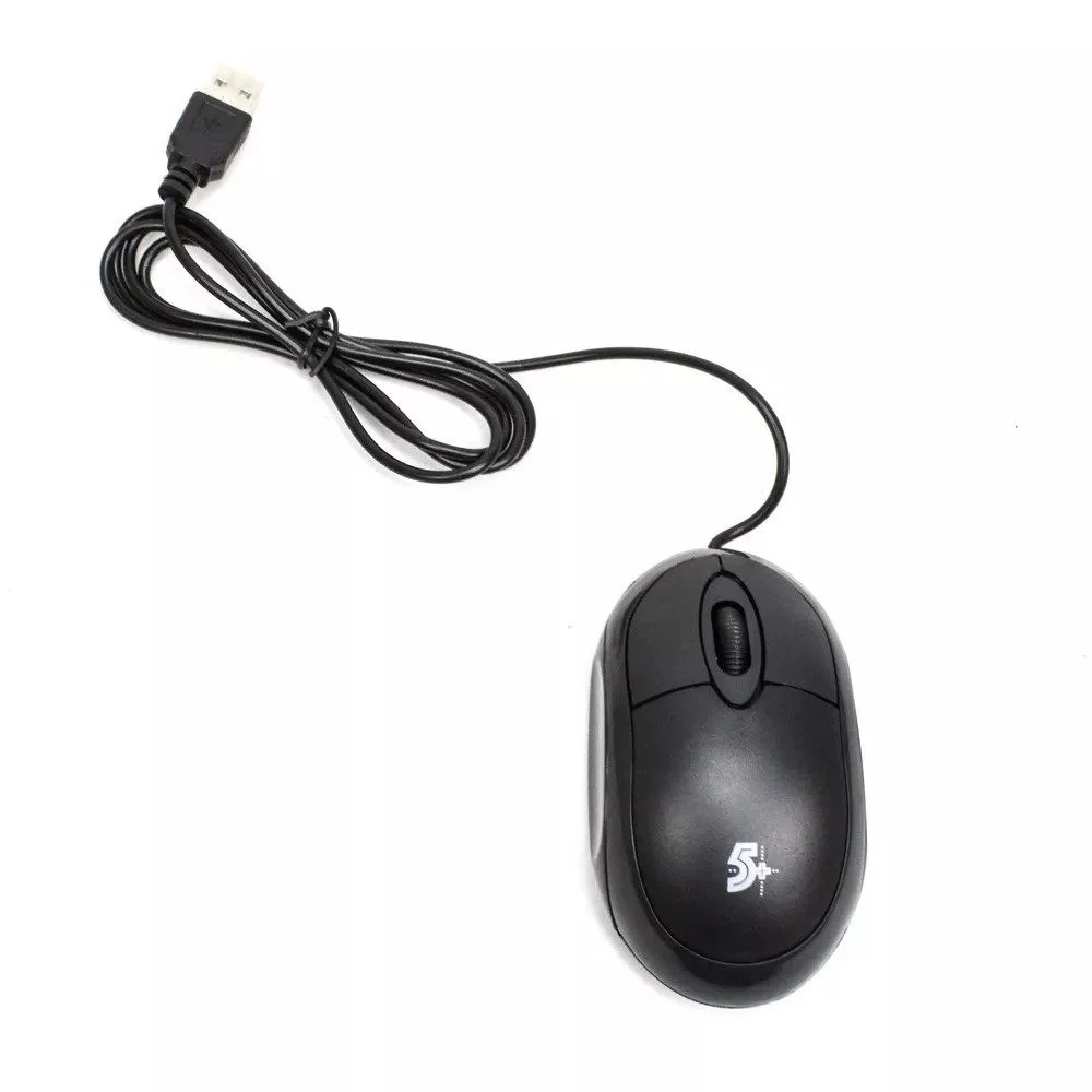 Mouse Usb 5+ 1000 Dpi, Preto, Office, Box - 015-0043 Mouse Usb 5+ 1000 Dpi, Preto, Office, Box - 015-0043