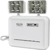 Iluminação De Emergência Led 2.200 Lumens 2 Faróis - Bivolt