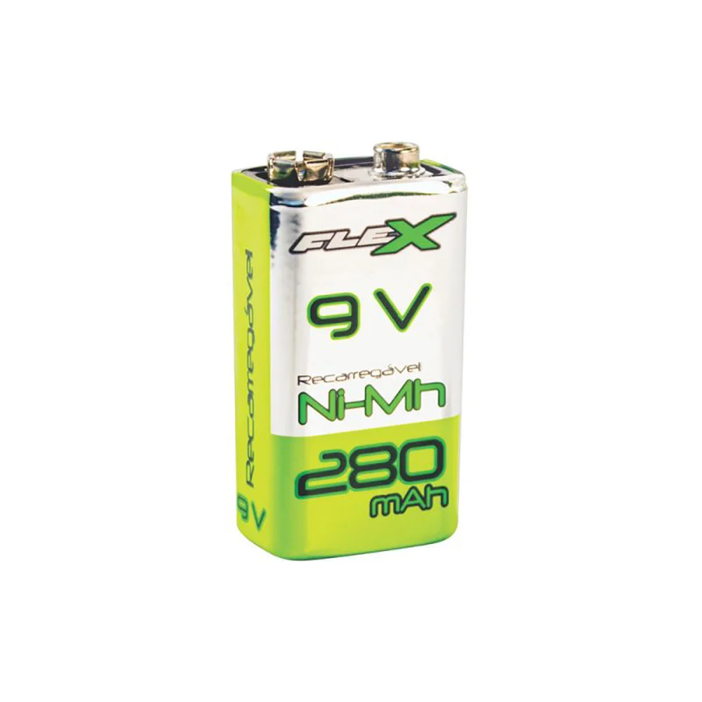 Bateria Flex Recarregavel 9v 280 Mah Bateria Flex Recarregavel 9v 280 Mah