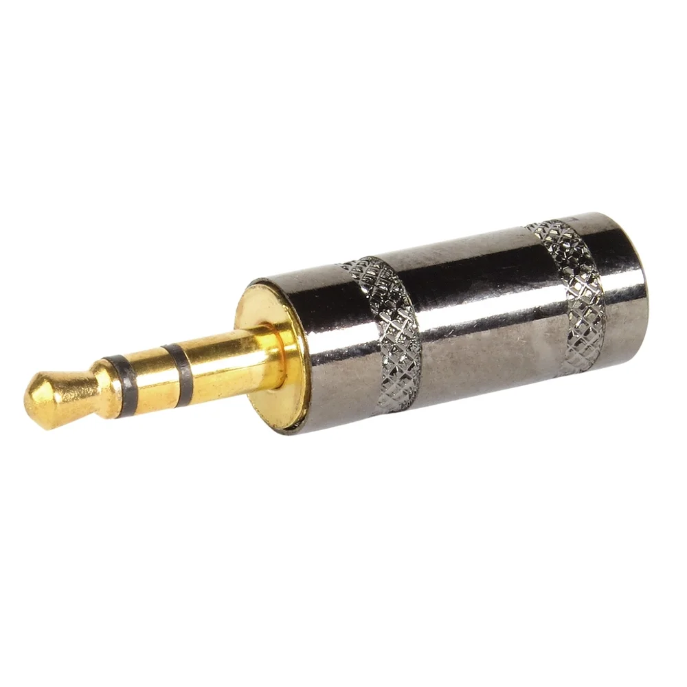 Imagem 2 de 4 do produto Plug P2 Stereo Metal Preto Com Ponta Gold Pgpd0006 Storm