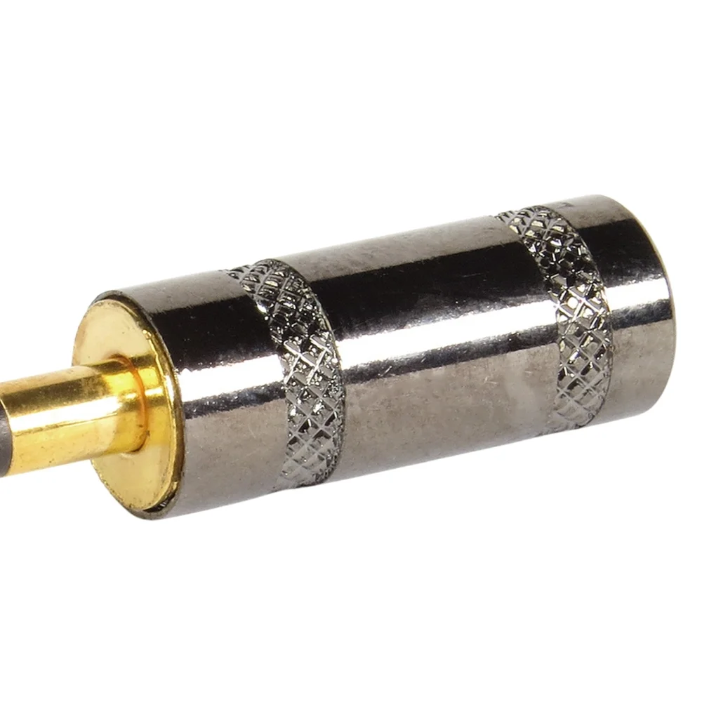 Imagem 3 de 4 do produto Plug P2 Stereo Metal Preto Com Ponta Gold Pgpd0006 Storm