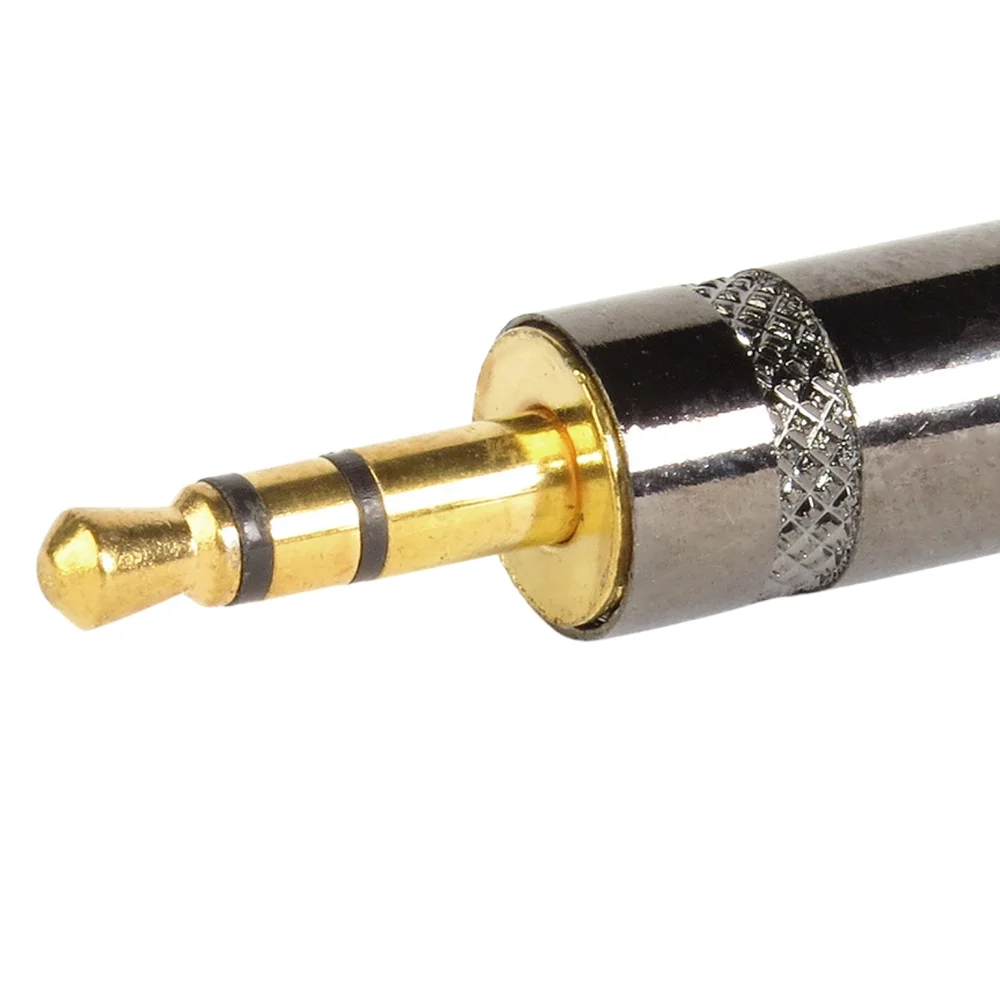 Imagem 4 de 4 do produto Plug P2 Stereo Metal Preto Com Ponta Gold Pgpd0006 Storm
