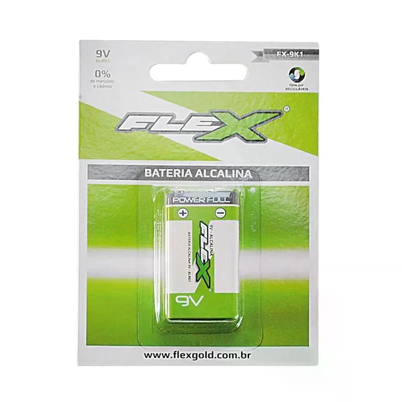 Bateria Alcalina 9v 6lr61 Fx-9k1 Flex