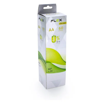 Tubo 60 Pilhas Flex Aa Zinco 15 Packs 4 Unidades — foto 2