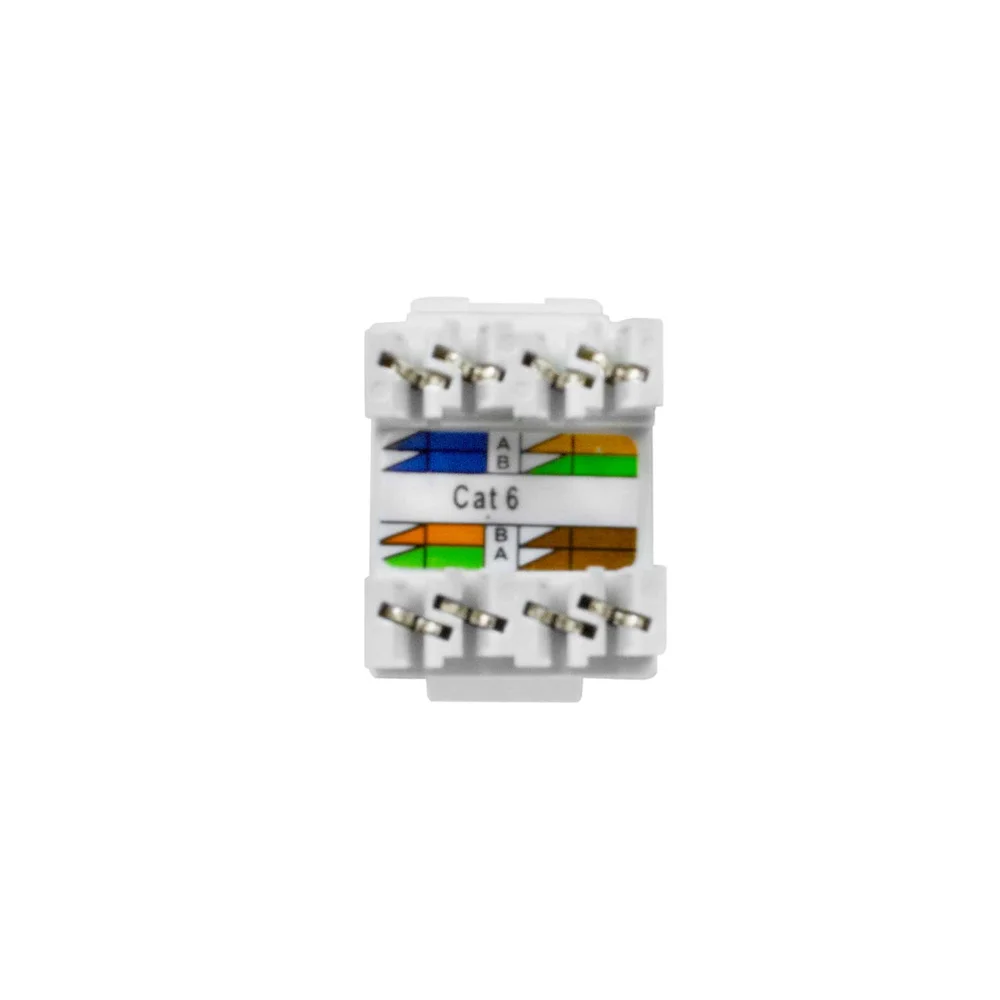 Imagem 3 de 4 do produto Conector Fêmea Rj45 - Cat 6 - Keystone - Branco - Wt-2002