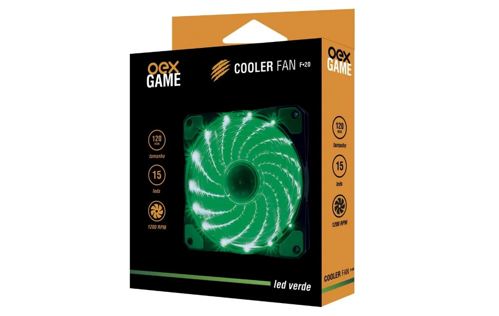 Imagem 3 de 4 do produto Cooler FAN OEX Game, 120mm, LED, Verde - F20