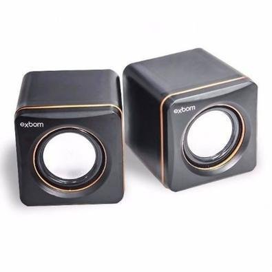Caixa De Som Exbom Mini USB, 5W RMS, P2, Para PC Notebook - Cs-39