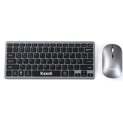 Kit Teclado E Mouse Sem Fio 2.4ghz Slim Compacto Silencioso