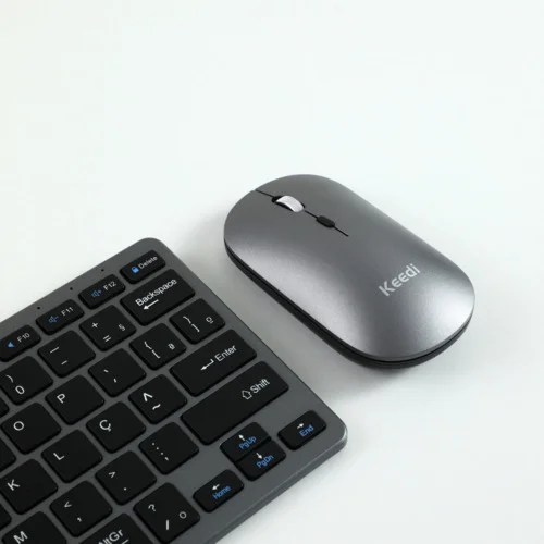 Imagem 2 de 5 do produto Kit Teclado E Mouse Sem Fio 2.4ghz Slim Compacto Silencioso