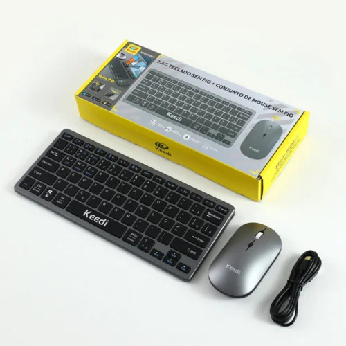 Imagem 5 de 5 do produto Kit Teclado E Mouse Sem Fio 2.4ghz Slim Compacto Silencioso