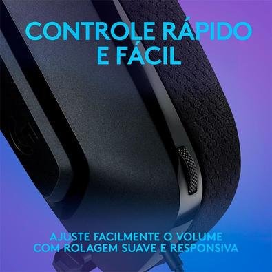 Headset Gamer G335 40mm Logitech KaBuM