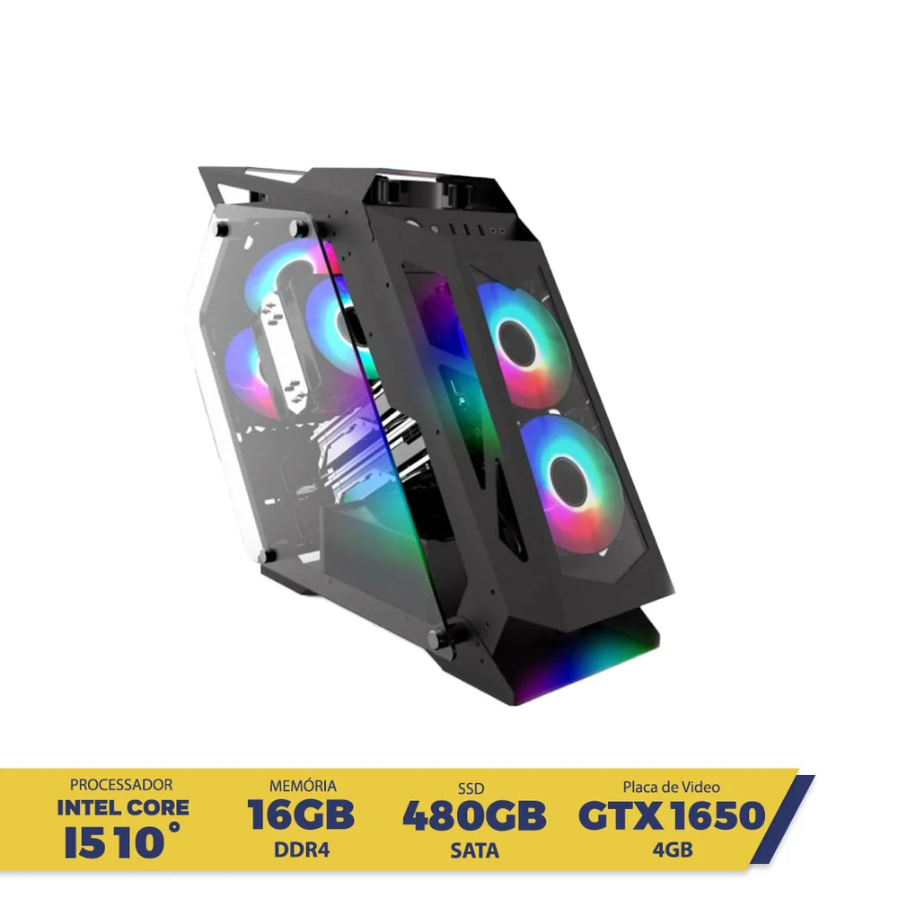 PC Gamer I5 10400F, 16GB, DDR4, GTX 1650 4GB, HD 1TB, SSD 480GB, Fonte 750W - view 3