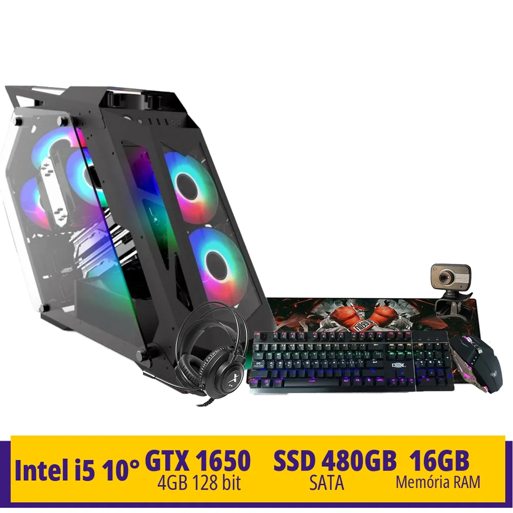 PC Gamer I5 10400F 16GB DDR4 GTX 1650 4GB HD 1TB