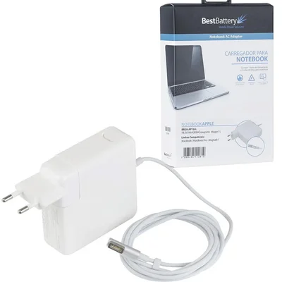 Fonte De Alimentação Bestbattery P/ Macbook 18.5v 4.6a 85w Pino: Magsafe1 L - Bb20-ap18-l