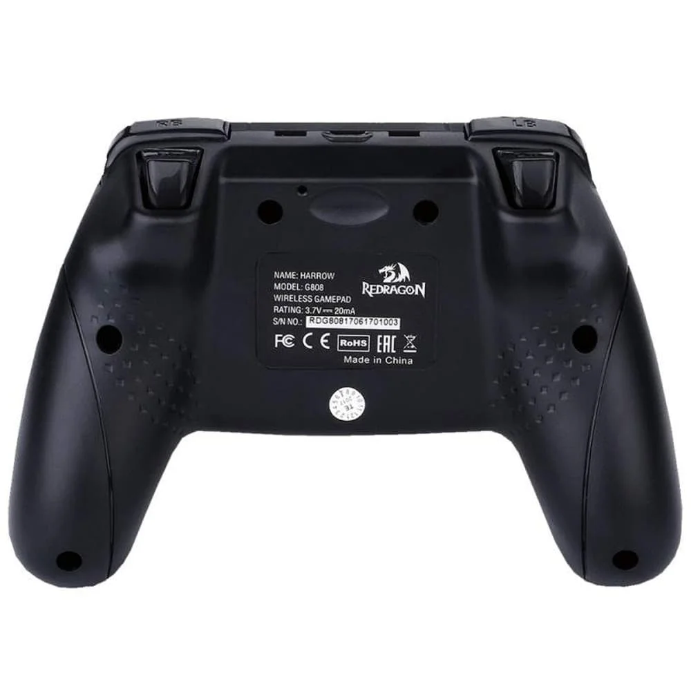 Imagem 2 de 5 do produto Controle Redragon Sem Fio Harrow G808, Para PC E PS3, Preto