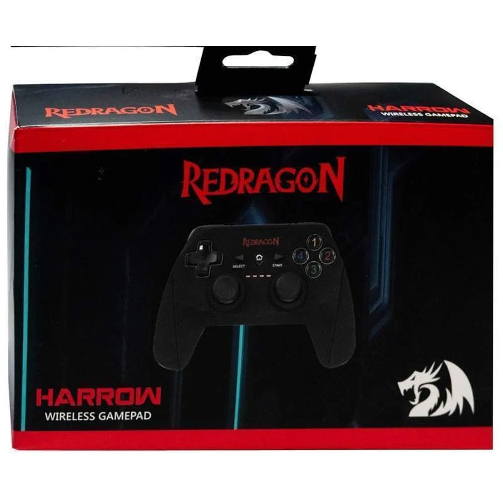 Imagem 3 de 5 do produto Controle Redragon Sem Fio Harrow G808, Para PC E PS3, Preto