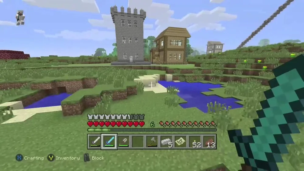 Minecraft Xbox gameplay