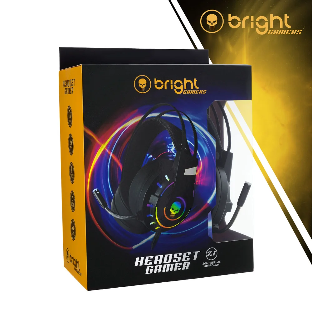 Headset Gamer Right, USB 7.1, Surround, Com Microfone Headset Gamer Right, USB 7.1, Surround, Com Microfone