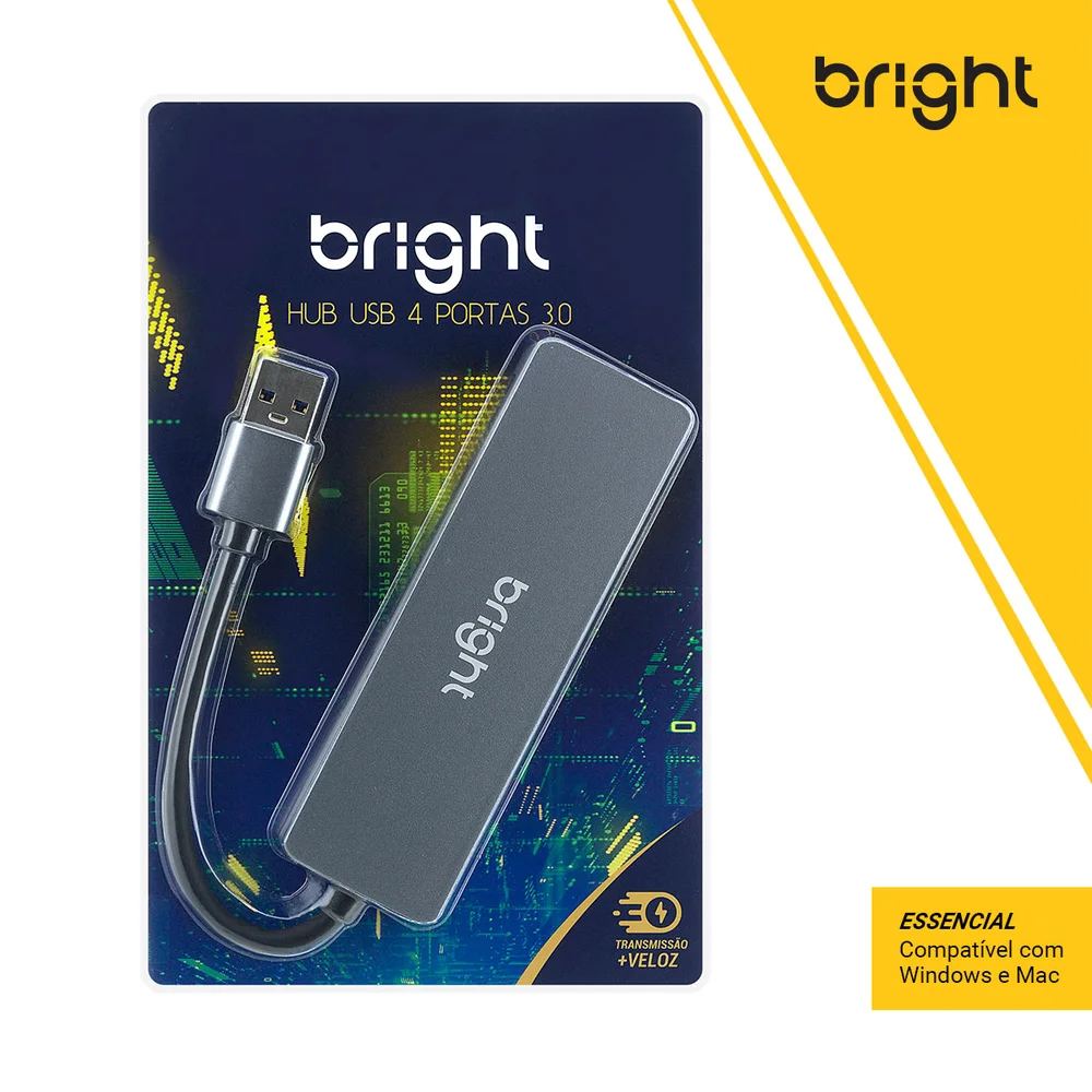 Imagem 3 de 5 do produto Hub USB, 4 Portas, 3.0 Ultrarrápido, Bright 598