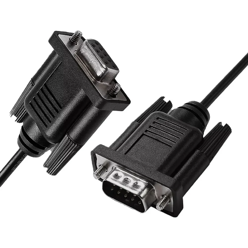 Imagem 2 de 5 do produto Cabo Serial Rs232 Db9 Macho X Fêmea, 1.50 Mts, Preto