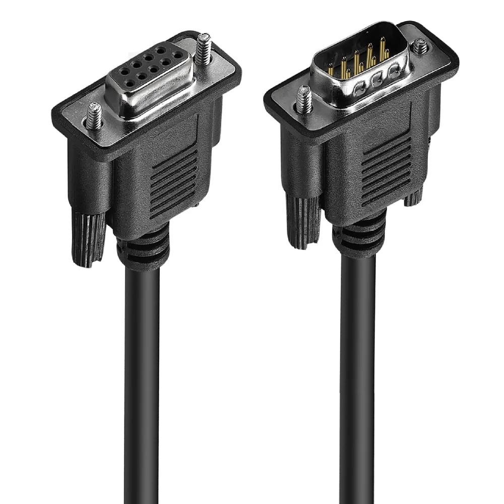 Imagem 3 de 5 do produto Cabo Serial Rs232 Db9 Macho X Fêmea, 1.50 Mts, Preto