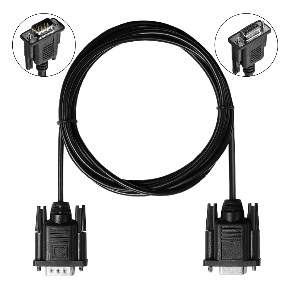 Imagem 4 de 5 do produto Cabo Serial Rs232 Db9 Macho X Fêmea, 1.50 Mts, Preto