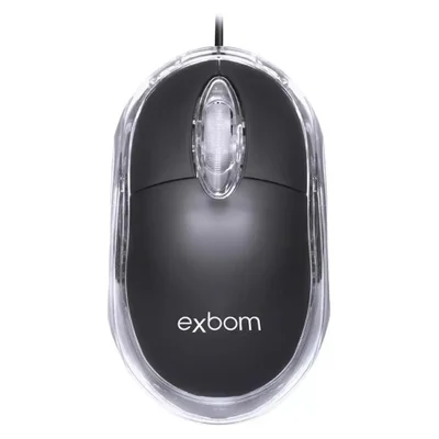 Mouse Usb Óptico Com Fio Exbom Ms-9