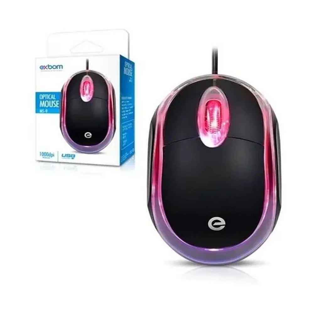 Imagem 4 de 5 do produto Mouse Usb Óptico Com Fio Exbom Ms-9