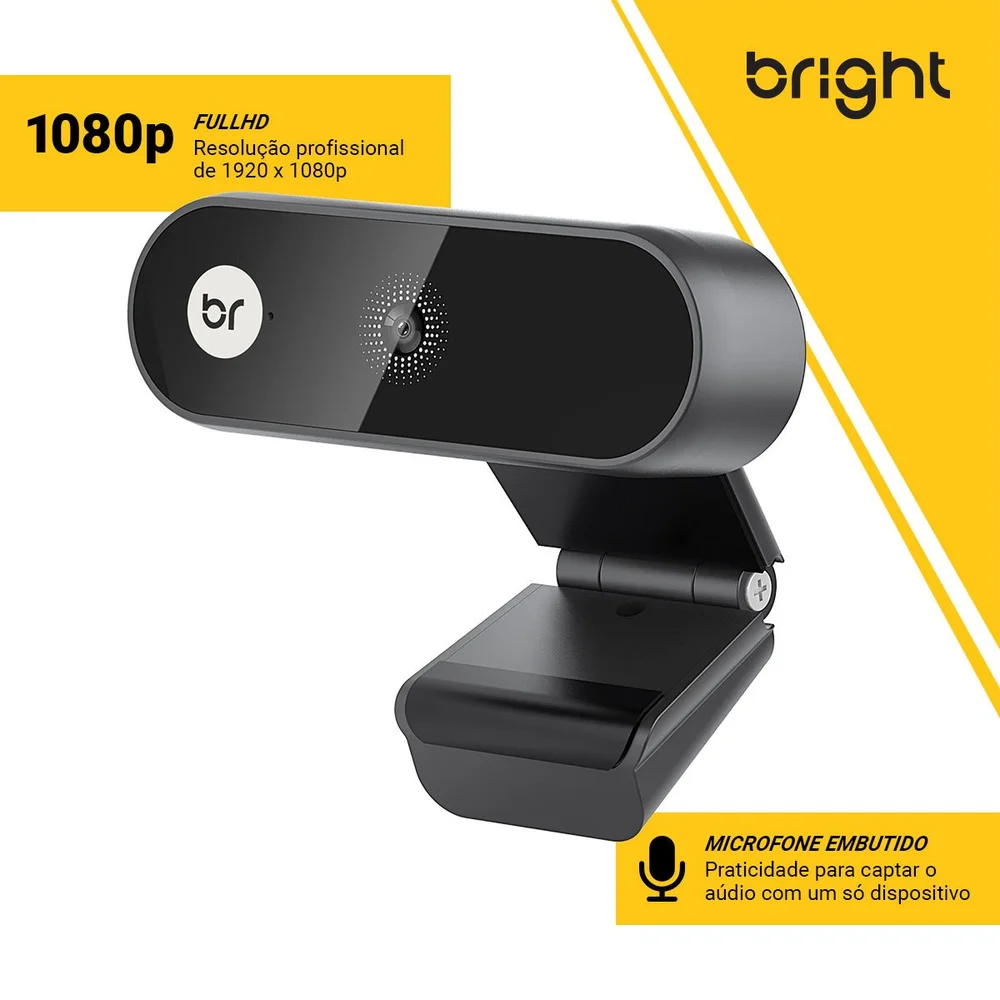 Imagem 5 de 5 do produto Webcam Bright, Full HD 1080P, Com Microfone Embutido - Wc576