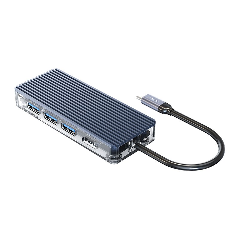 Dock Station Usb-c - Type-c - 8i n 1 - Multiportas - Wb 8p - Cinza