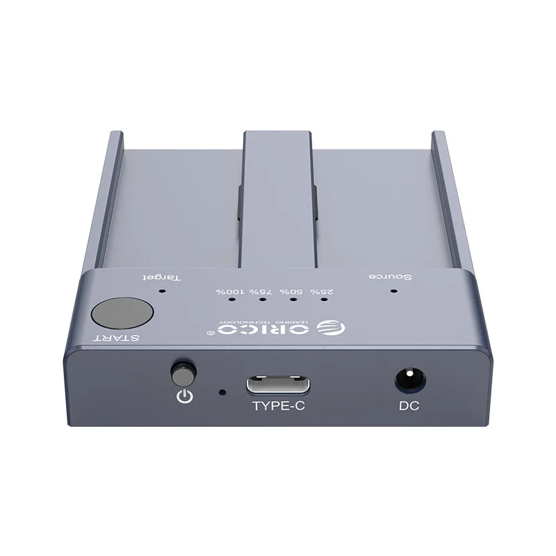Imagem 3 de 5 do produto Dock Station Orico, Clone Offline para Nvme M.2 SSD, 2 Entradas, Cinza - M2P2-C3-C