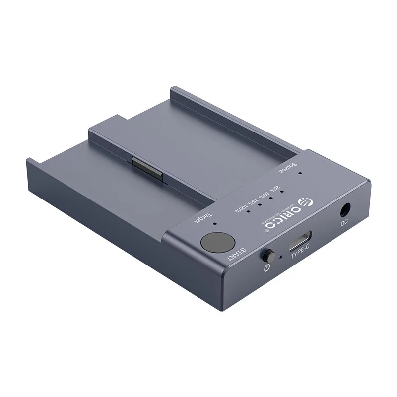 Imagem 5 de 5 do produto Dock Station Orico, Clone Offline para Nvme M.2 SSD, 2 Entradas, Cinza - M2P2-C3-C