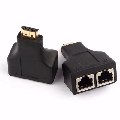 Extensor Hdmi 3d 30m Via Cab Rede Utp Rj45 Cat5e/6 Jcex-rj45