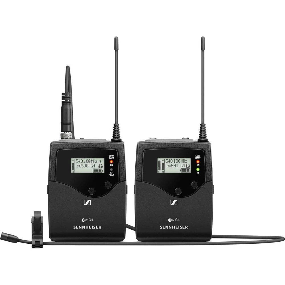 Imagem 1 de 5 do produto Sistema Microfone Lapela Mke 2 Sennheiser Ew 512p G4-gw, Wireless Montagem Em Câmeras - GW 558-608mh