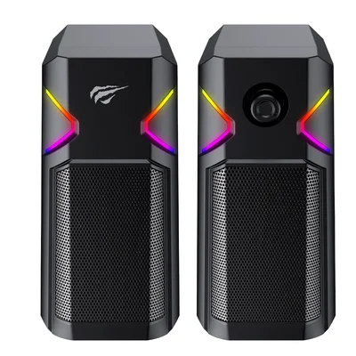 Caixa De Som Havit Gaming Series SK205, RGB, USB 2.0, Preto
