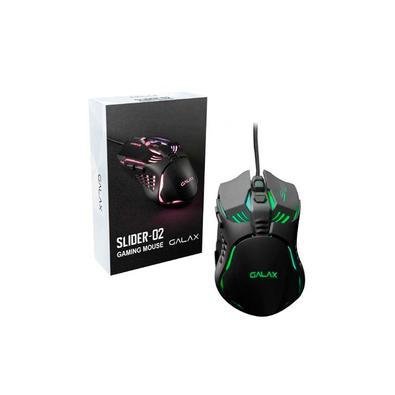 Mouse Gamer Galax Slider-02, 3200 Dpi, 7 Modos De Luzes, 6 Botões - Mgs02s1a6rg2b0