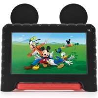 Tablet Multi Disney Mickey Mouse Plus, Nb367, 32GB, Tela 7pol., Quad-core - Preto