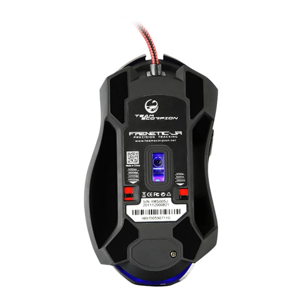 Imagem 2 de 4 do produto Mouse USB Gamer, Team Scorpion Frenetic, Preto - 51613