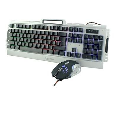 Kit Gamer Teclado Semi Mecânico + Mouse 1200dpi USB RGB Iluminado Jogo -  Loja Minha Giovanna