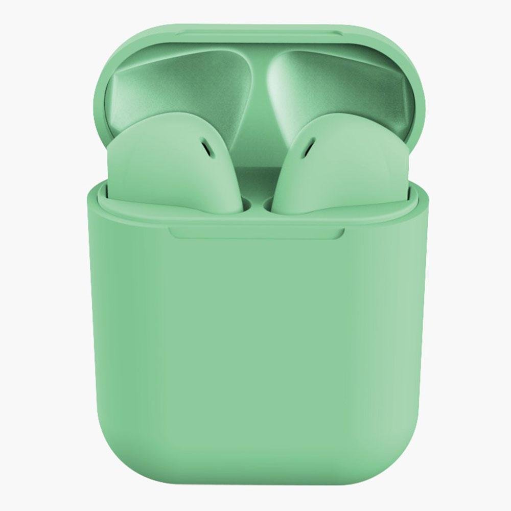 Fone De Ouvido Sem Fio Inpods Verde Macaron Bluetooth 5.0 I12 Tws Touch True Wireless Stereo