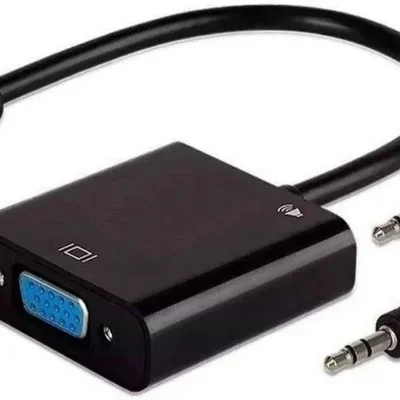 Cabo Adaptador Conversor HDMI Para VGA Lelong, Com Cabo Auxiliar De Áudio