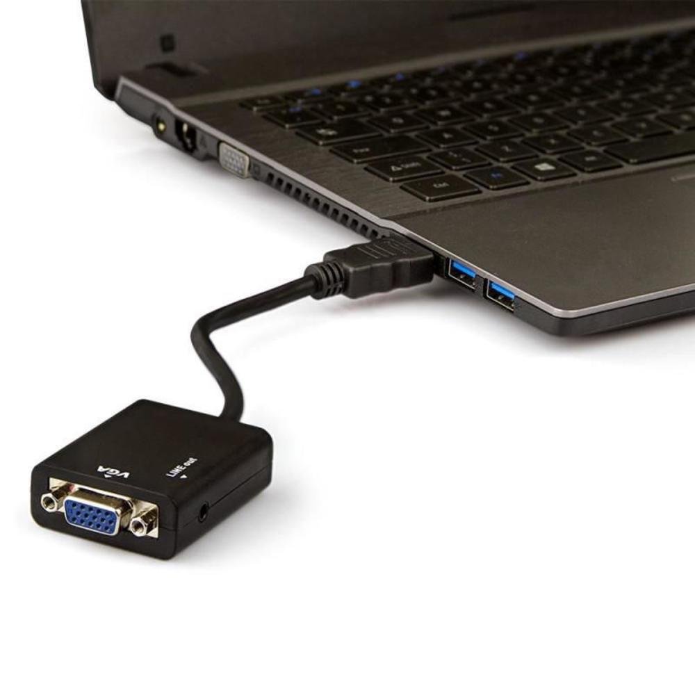 Imagem 2 de 3 do produto Cabo Conversor Hdmi X Vga Com Áudio Full Hd