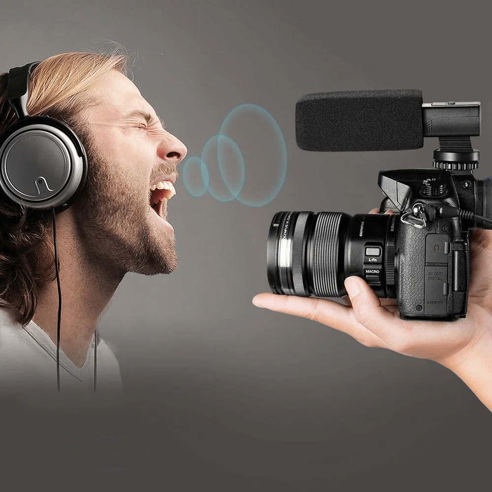 Imagem 5 de 5 do produto Microfone Shotgun Xy Estéreo Mamen Mic-02 Para Câmeras E Filmadoras
